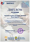 Диплом II степени Международный конкурс социальных и предпринимательских проектов "Проектный успех 2021"